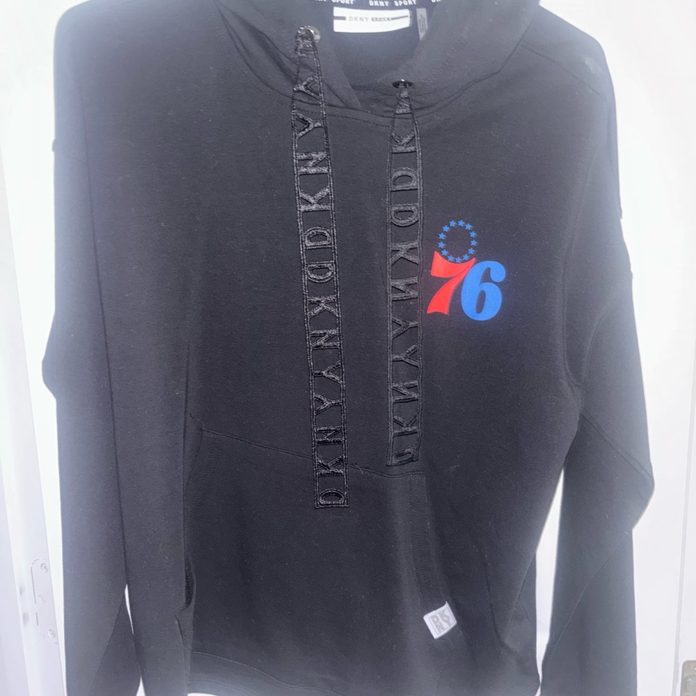 Never worn. Black Hoodie with 76 Logo